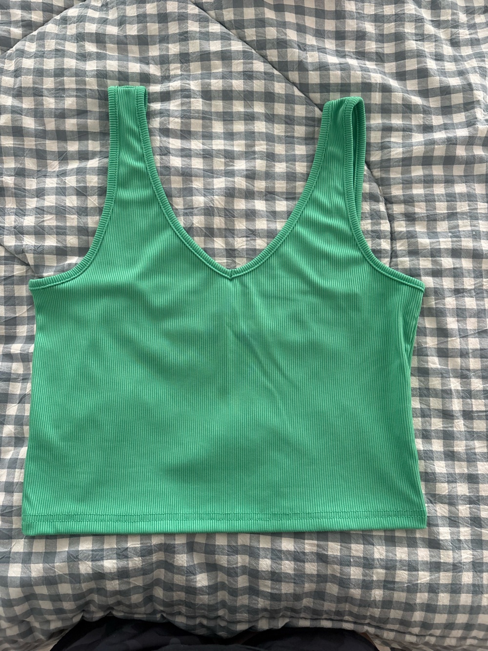 SHEIN Green Ribbed Tank